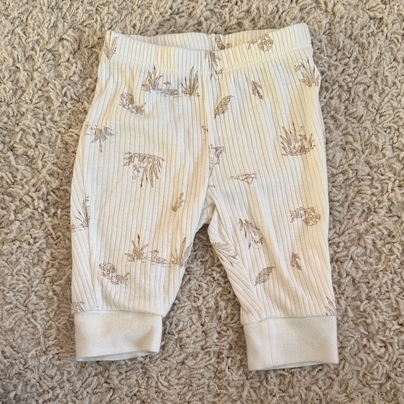 Carter's Other - Carter's Cream Baby Pants with Brown Accents